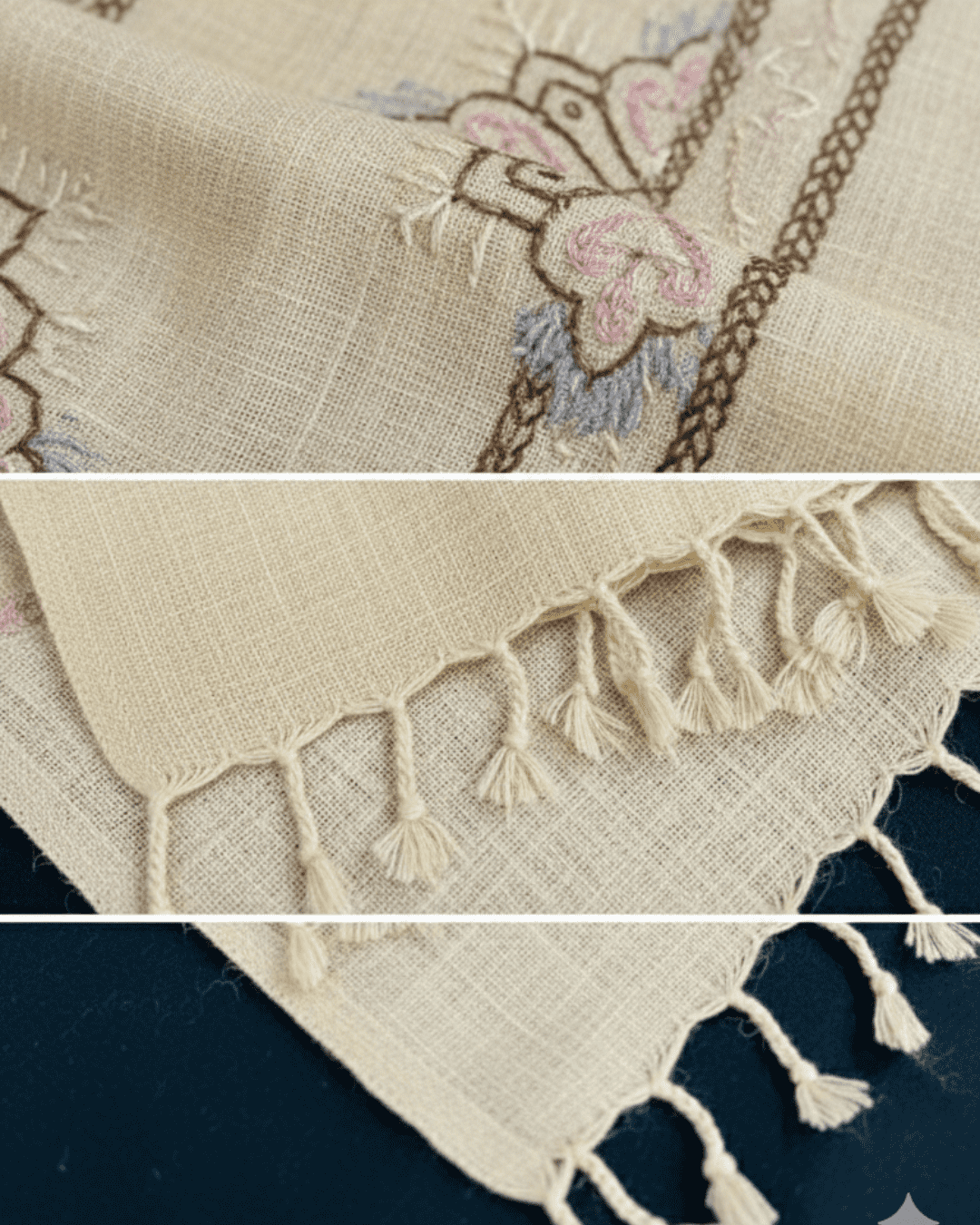 Shawlam Premium Handmade Women's Shawl – Soft Cream Beige - Image 2